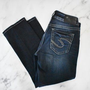 Silver Jeans Suki Mid Capri super stretch dark wash jeans size 27